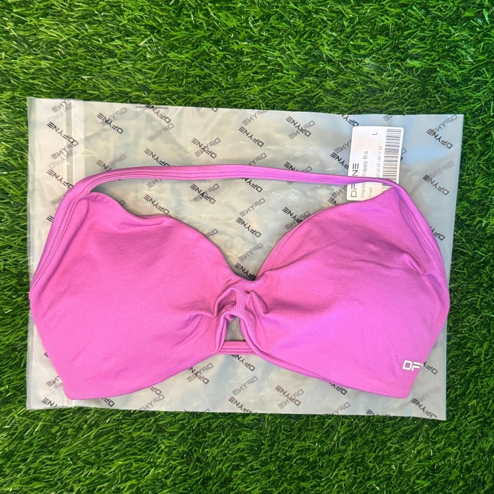 Dfyne impact strappy bra grape large